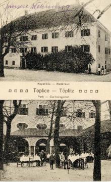 Kopališki dom in zdraviliška vrtna restavracija, Ivan Kunc, 1913, arhiv Knjižnice Mirana Jarca Novo mesto